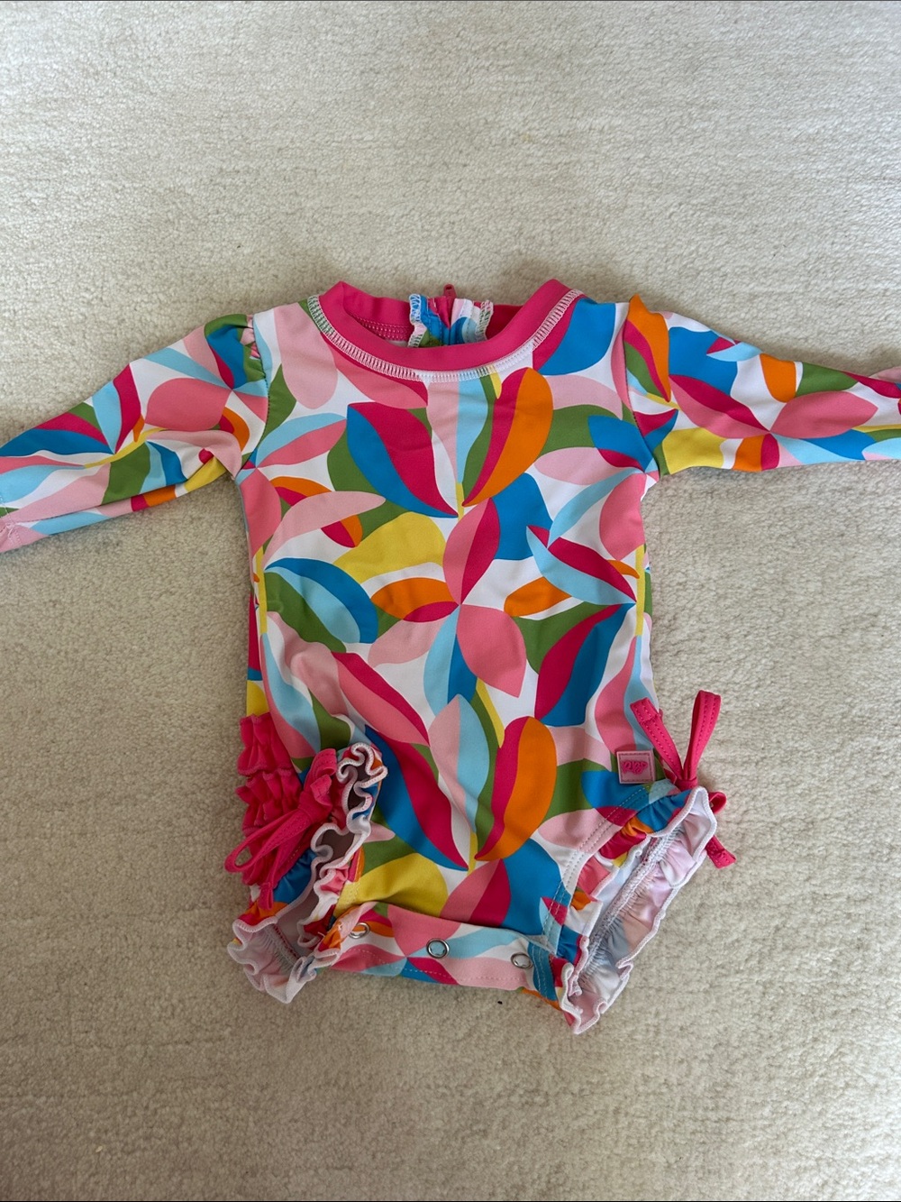 Ruffle Butts Long Sleeve Rashguard One-Piece